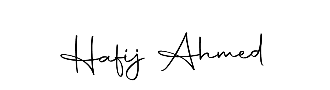 How to make Hafij Ahmed name signature. Use Autography-DOLnW style for creating short signs online. This is the latest handwritten sign. Hafij Ahmed signature style 10 images and pictures png