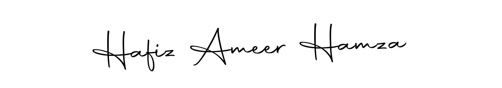 How to make Hafiz Ameer Hamza name signature. Use Autography-DOLnW style for creating short signs online. This is the latest handwritten sign. Hafiz Ameer Hamza signature style 10 images and pictures png