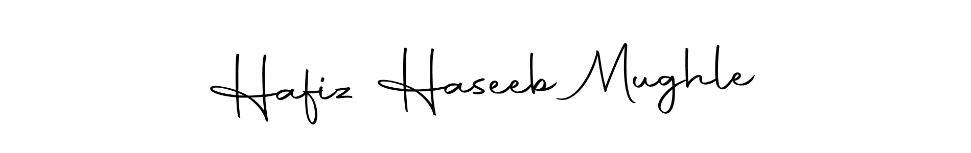 The best way (Autography-DOLnW) to make a short signature is to pick only two or three words in your name. The name Hafiz Haseeb Mughle include a total of six letters. For converting this name. Hafiz Haseeb Mughle signature style 10 images and pictures png