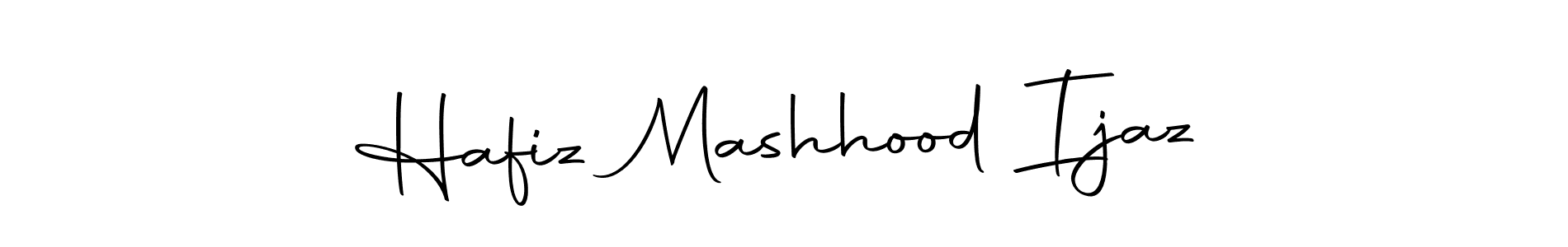 This is the best signature style for the Hafiz Mashhood Ijaz name. Also you like these signature font (Autography-DOLnW). Mix name signature. Hafiz Mashhood Ijaz signature style 10 images and pictures png