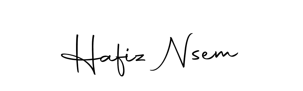 The best way (Autography-DOLnW) to make a short signature is to pick only two or three words in your name. The name Hafiz Nsem include a total of six letters. For converting this name. Hafiz Nsem signature style 10 images and pictures png