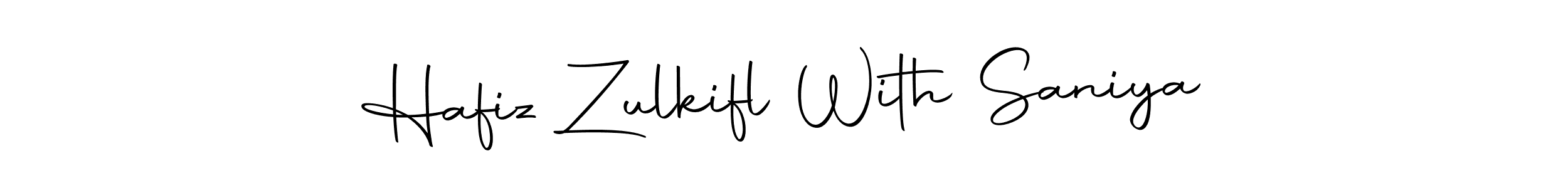 This is the best signature style for the Hafiz Zulkifl With Saniya name. Also you like these signature font (Autography-DOLnW). Mix name signature. Hafiz Zulkifl With Saniya signature style 10 images and pictures png