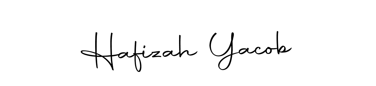 Design your own signature with our free online signature maker. With this signature software, you can create a handwritten (Autography-DOLnW) signature for name Hafizah Yacob. Hafizah Yacob signature style 10 images and pictures png