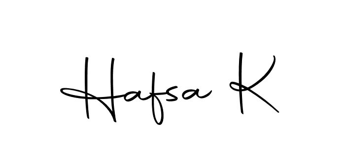 The best way (Autography-DOLnW) to make a short signature is to pick only two or three words in your name. The name Hafsa K include a total of six letters. For converting this name. Hafsa K signature style 10 images and pictures png