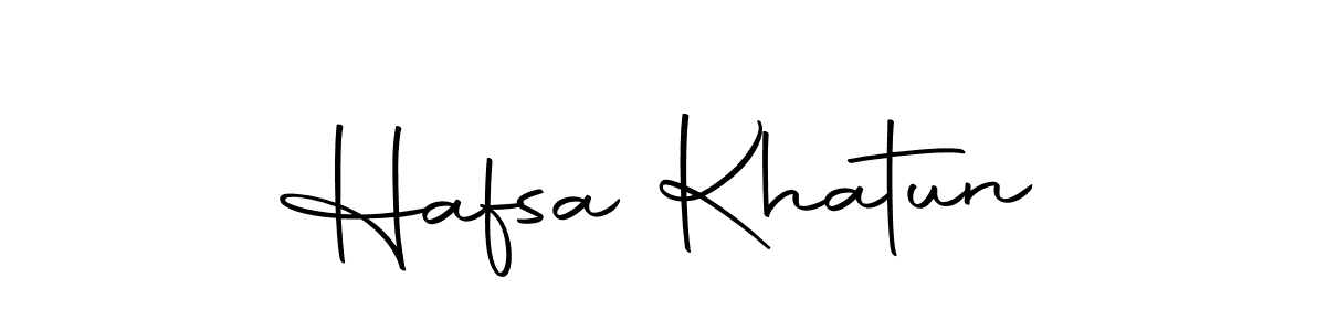 How to make Hafsa Khatun name signature. Use Autography-DOLnW style for creating short signs online. This is the latest handwritten sign. Hafsa Khatun signature style 10 images and pictures png