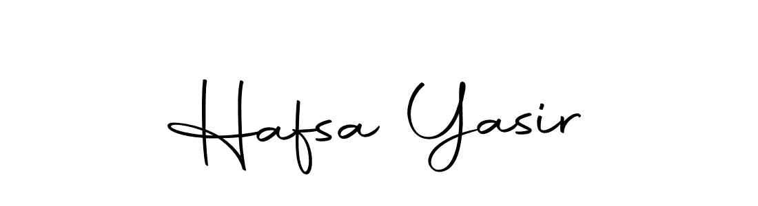 Create a beautiful signature design for name Hafsa Yasir. With this signature (Autography-DOLnW) fonts, you can make a handwritten signature for free. Hafsa Yasir signature style 10 images and pictures png