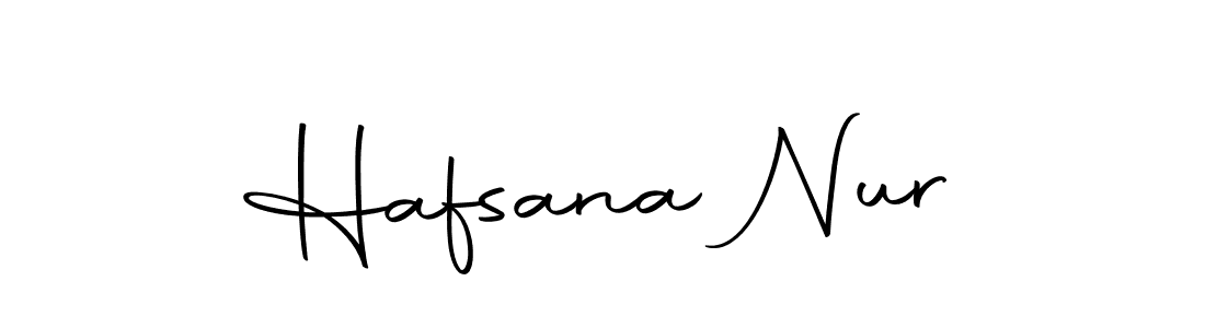 Design your own signature with our free online signature maker. With this signature software, you can create a handwritten (Autography-DOLnW) signature for name Hafsana Nur. Hafsana Nur signature style 10 images and pictures png