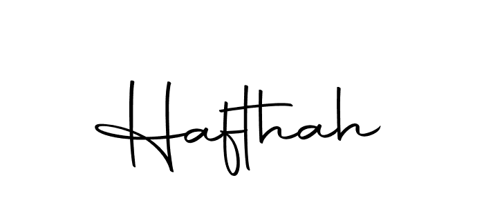 Create a beautiful signature design for name Hafthah. With this signature (Autography-DOLnW) fonts, you can make a handwritten signature for free. Hafthah signature style 10 images and pictures png