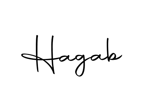 Hagab stylish signature style. Best Handwritten Sign (Autography-DOLnW) for my name. Handwritten Signature Collection Ideas for my name Hagab. Hagab signature style 10 images and pictures png