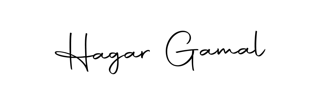 Create a beautiful signature design for name Hagar Gamal. With this signature (Autography-DOLnW) fonts, you can make a handwritten signature for free. Hagar Gamal signature style 10 images and pictures png