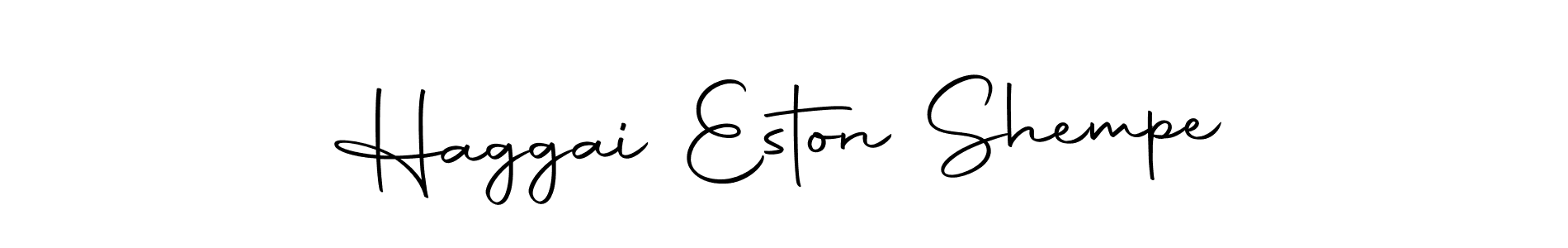 Make a short Haggai Eston Shempe signature style. Manage your documents anywhere anytime using Autography-DOLnW. Create and add eSignatures, submit forms, share and send files easily. Haggai Eston Shempe signature style 10 images and pictures png