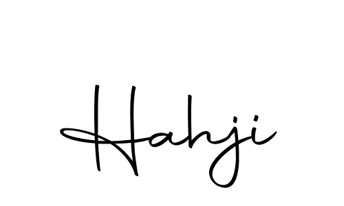 You should practise on your own different ways (Autography-DOLnW) to write your name (Hahji) in signature. don't let someone else do it for you. Hahji signature style 10 images and pictures png