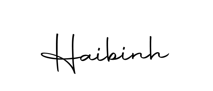 Design your own signature with our free online signature maker. With this signature software, you can create a handwritten (Autography-DOLnW) signature for name Haibinh. Haibinh signature style 10 images and pictures png