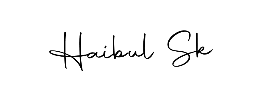 How to make Haibul Sk name signature. Use Autography-DOLnW style for creating short signs online. This is the latest handwritten sign. Haibul Sk signature style 10 images and pictures png