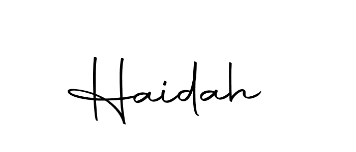 Create a beautiful signature design for name Haidah . With this signature (Autography-DOLnW) fonts, you can make a handwritten signature for free. Haidah  signature style 10 images and pictures png