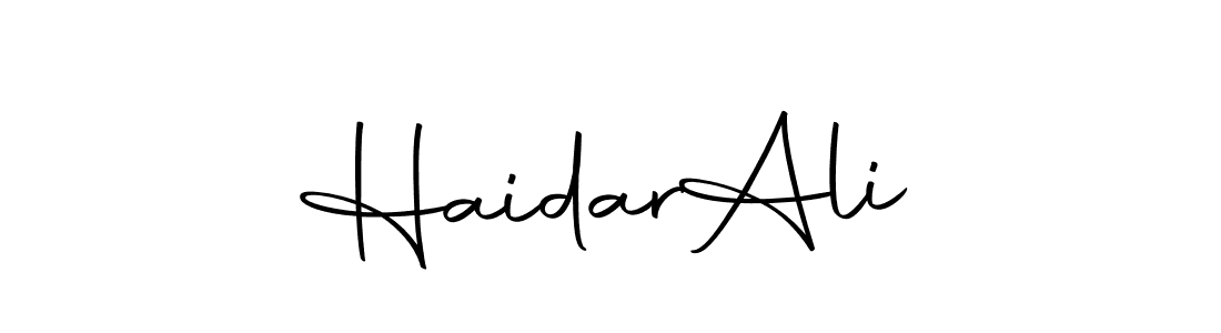 The best way (Autography-DOLnW) to make a short signature is to pick only two or three words in your name. The name Haidar  Ali include a total of six letters. For converting this name. Haidar  Ali signature style 10 images and pictures png