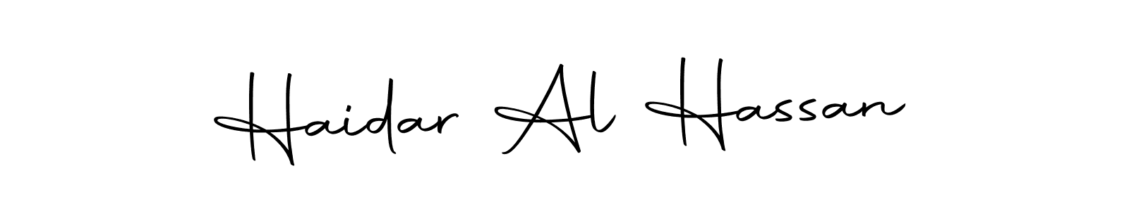 Use a signature maker to create a handwritten signature online. With this signature software, you can design (Autography-DOLnW) your own signature for name Haidar Al Hassan. Haidar Al Hassan signature style 10 images and pictures png