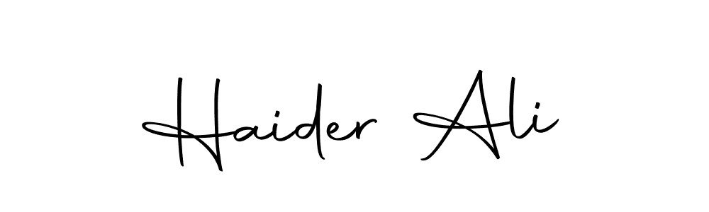 Make a beautiful signature design for name Haider Ali. Use this online signature maker to create a handwritten signature for free. Haider Ali signature style 10 images and pictures png