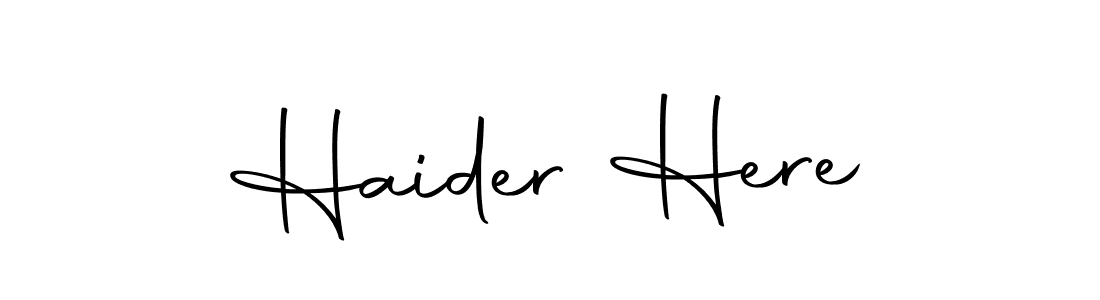 if you are searching for the best signature style for your name Haider Here. so please give up your signature search. here we have designed multiple signature styles  using Autography-DOLnW. Haider Here signature style 10 images and pictures png