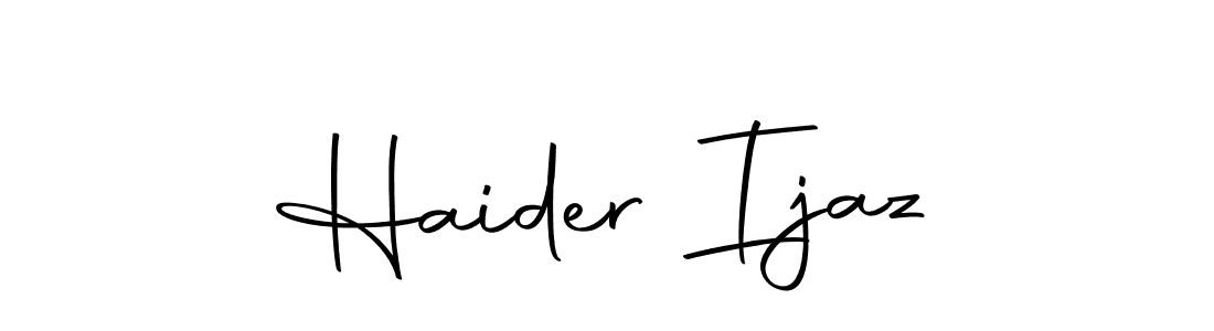 Design your own signature with our free online signature maker. With this signature software, you can create a handwritten (Autography-DOLnW) signature for name Haider Ijaz. Haider Ijaz signature style 10 images and pictures png