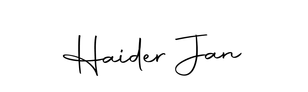 Also we have Haider Jan name is the best signature style. Create professional handwritten signature collection using Autography-DOLnW autograph style. Haider Jan signature style 10 images and pictures png