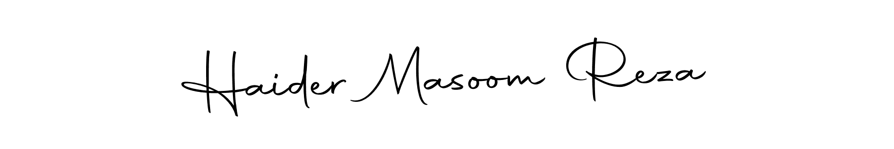 Make a beautiful signature design for name Haider Masoom Reza. Use this online signature maker to create a handwritten signature for free. Haider Masoom Reza signature style 10 images and pictures png