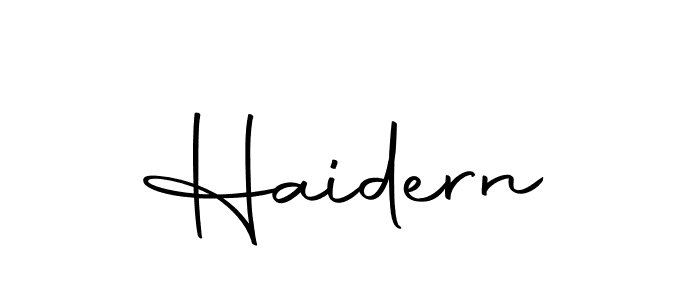 Create a beautiful signature design for name Haidern. With this signature (Autography-DOLnW) fonts, you can make a handwritten signature for free. Haidern signature style 10 images and pictures png