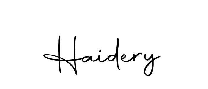 Create a beautiful signature design for name Haidery. With this signature (Autography-DOLnW) fonts, you can make a handwritten signature for free. Haidery signature style 10 images and pictures png