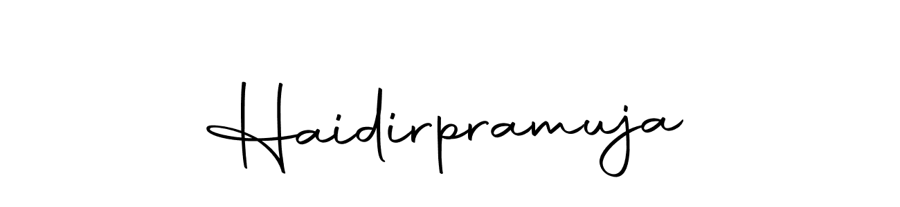 How to make Haidirpramuja signature? Autography-DOLnW is a professional autograph style. Create handwritten signature for Haidirpramuja name. Haidirpramuja signature style 10 images and pictures png