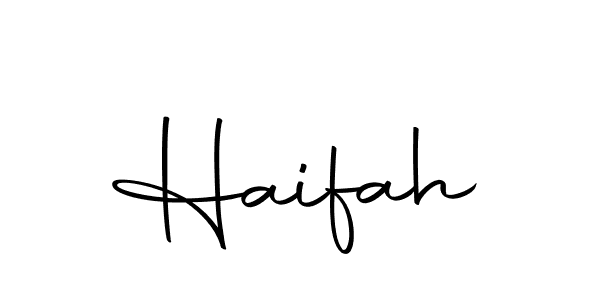 How to make Haifah signature? Autography-DOLnW is a professional autograph style. Create handwritten signature for Haifah name. Haifah signature style 10 images and pictures png