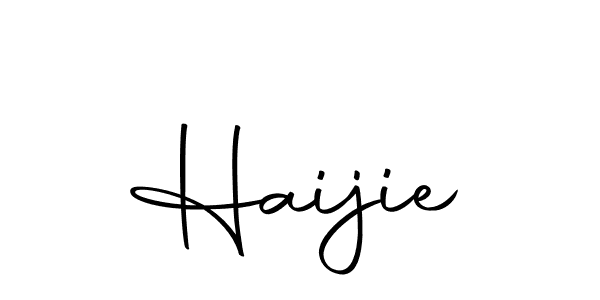 if you are searching for the best signature style for your name Haijie. so please give up your signature search. here we have designed multiple signature styles  using Autography-DOLnW. Haijie signature style 10 images and pictures png