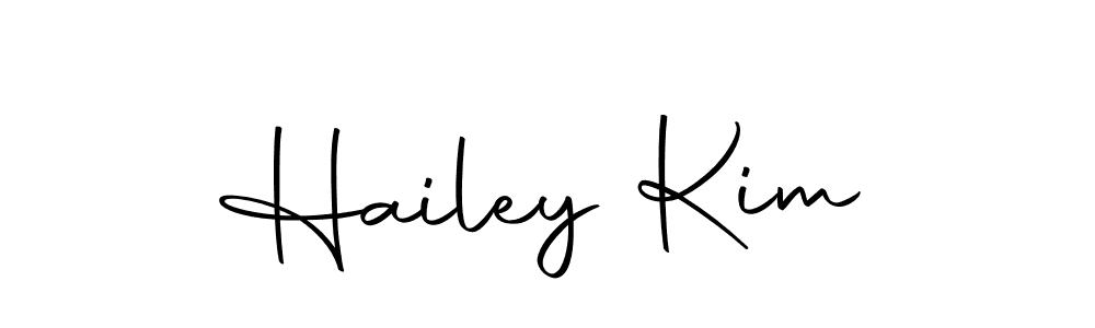 Make a beautiful signature design for name Hailey Kim. With this signature (Autography-DOLnW) style, you can create a handwritten signature for free. Hailey Kim signature style 10 images and pictures png