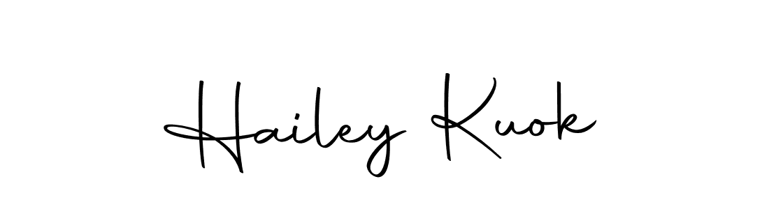 Design your own signature with our free online signature maker. With this signature software, you can create a handwritten (Autography-DOLnW) signature for name Hailey Kuok. Hailey Kuok signature style 10 images and pictures png