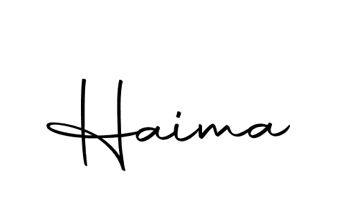 Make a beautiful signature design for name Haima. With this signature (Autography-DOLnW) style, you can create a handwritten signature for free. Haima signature style 10 images and pictures png