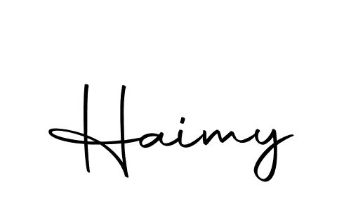 Design your own signature with our free online signature maker. With this signature software, you can create a handwritten (Autography-DOLnW) signature for name Haimy. Haimy signature style 10 images and pictures png