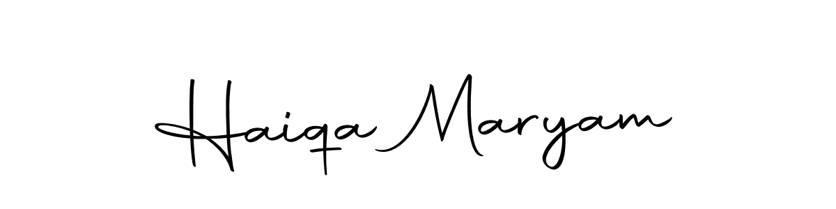 Also we have Haiqa Maryam name is the best signature style. Create professional handwritten signature collection using Autography-DOLnW autograph style. Haiqa Maryam signature style 10 images and pictures png