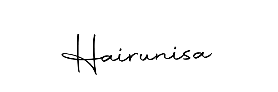Make a beautiful signature design for name Hairunisa. With this signature (Autography-DOLnW) style, you can create a handwritten signature for free. Hairunisa signature style 10 images and pictures png
