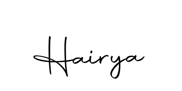 Make a beautiful signature design for name Hairya. With this signature (Autography-DOLnW) style, you can create a handwritten signature for free. Hairya signature style 10 images and pictures png