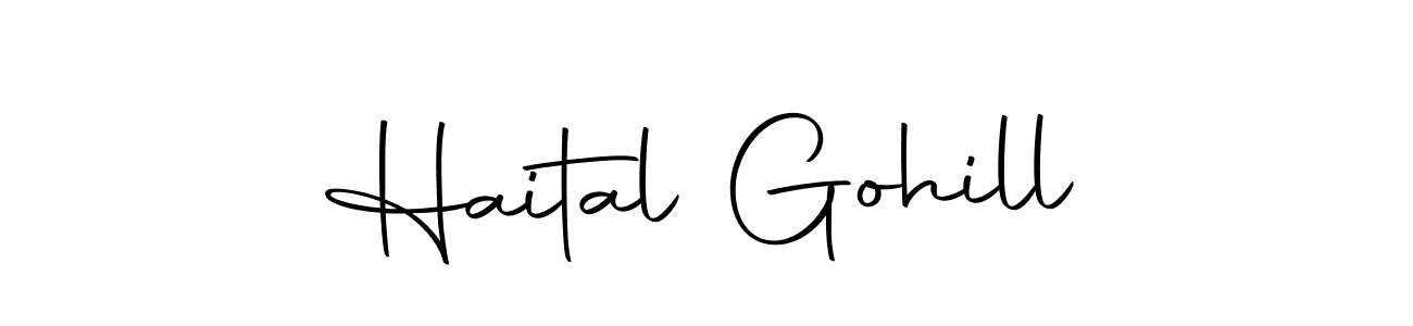 Design your own signature with our free online signature maker. With this signature software, you can create a handwritten (Autography-DOLnW) signature for name Haital Gohill. Haital Gohill signature style 10 images and pictures png