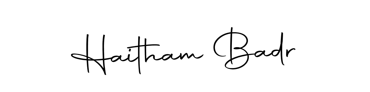 Make a beautiful signature design for name Haitham Badr. With this signature (Autography-DOLnW) style, you can create a handwritten signature for free. Haitham Badr signature style 10 images and pictures png