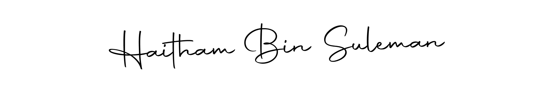 Also we have Haitham Bin Suleman name is the best signature style. Create professional handwritten signature collection using Autography-DOLnW autograph style. Haitham Bin Suleman signature style 10 images and pictures png