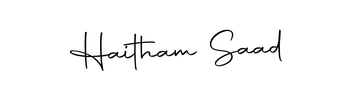 Design your own signature with our free online signature maker. With this signature software, you can create a handwritten (Autography-DOLnW) signature for name Haitham Saad. Haitham Saad signature style 10 images and pictures png