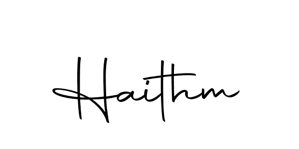 Make a beautiful signature design for name Haithm. With this signature (Autography-DOLnW) style, you can create a handwritten signature for free. Haithm signature style 10 images and pictures png
