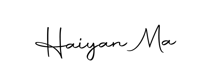 Also we have Haiyan Ma name is the best signature style. Create professional handwritten signature collection using Autography-DOLnW autograph style. Haiyan Ma signature style 10 images and pictures png