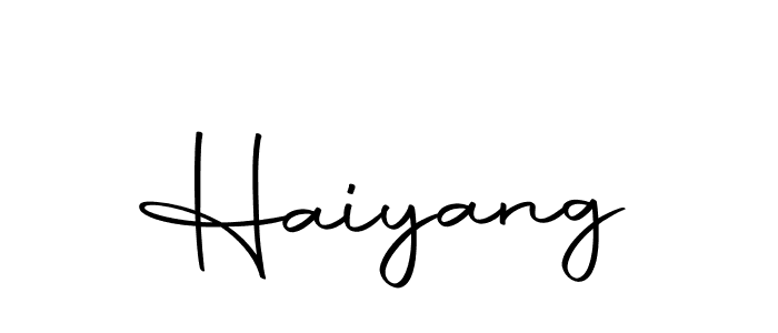 Create a beautiful signature design for name Haiyang. With this signature (Autography-DOLnW) fonts, you can make a handwritten signature for free. Haiyang signature style 10 images and pictures png