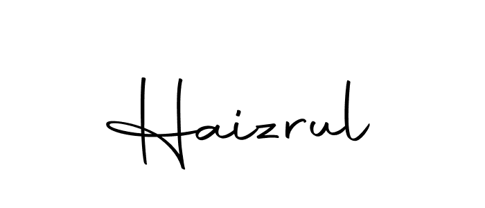 Use a signature maker to create a handwritten signature online. With this signature software, you can design (Autography-DOLnW) your own signature for name Haizrul. Haizrul signature style 10 images and pictures png