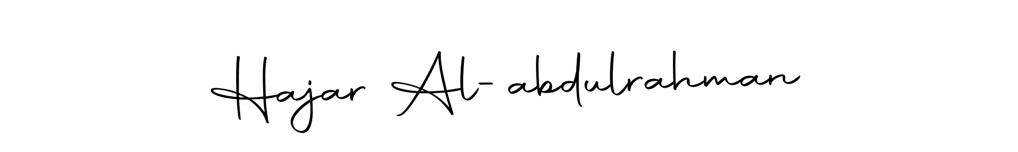 How to make Hajar Al-abdulrahman signature? Autography-DOLnW is a professional autograph style. Create handwritten signature for Hajar Al-abdulrahman name. Hajar Al-abdulrahman signature style 10 images and pictures png