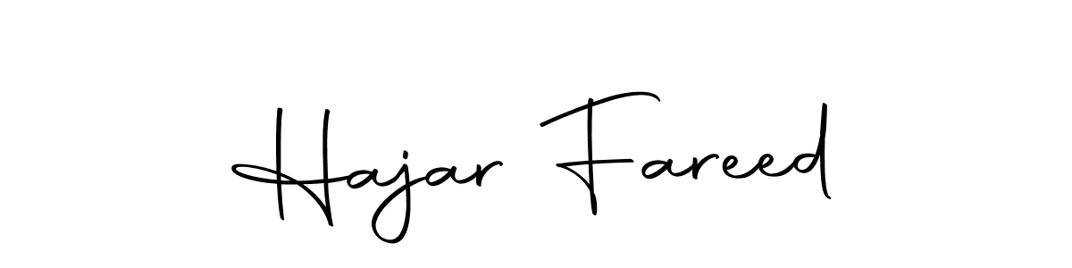 Make a short Hajar Fareed signature style. Manage your documents anywhere anytime using Autography-DOLnW. Create and add eSignatures, submit forms, share and send files easily. Hajar Fareed signature style 10 images and pictures png