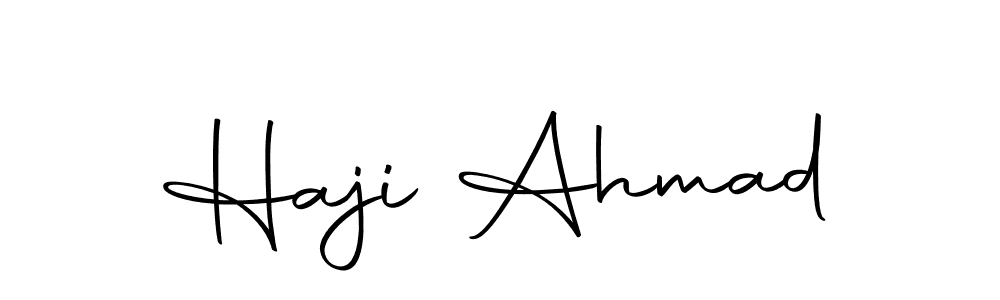 Create a beautiful signature design for name Haji Ahmad. With this signature (Autography-DOLnW) fonts, you can make a handwritten signature for free. Haji Ahmad signature style 10 images and pictures png