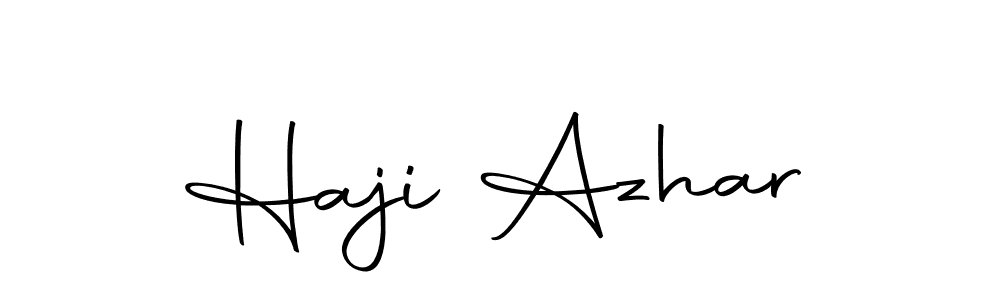 You should practise on your own different ways (Autography-DOLnW) to write your name (Haji Azhar) in signature. don't let someone else do it for you. Haji Azhar signature style 10 images and pictures png